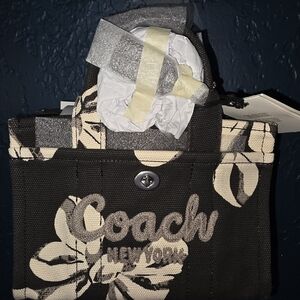 Coach Black and Cream Tote Bag